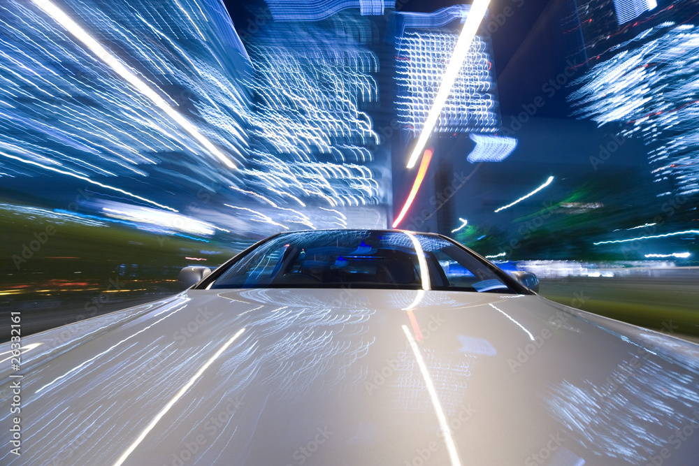 Obraz premium 流れるドライブ