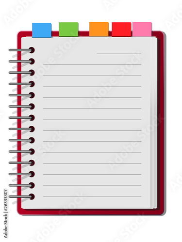 Red cover note book