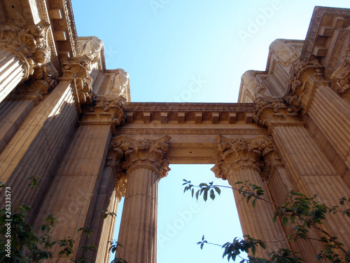 Columns of the Palace of Fine Arts making enterance way