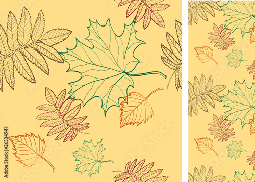 seamless background with maple leaves