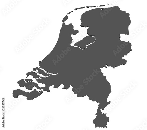 Karte der Niederlande - freigestellt