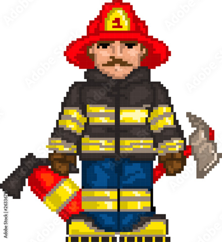 PixelArt  Firefighter
