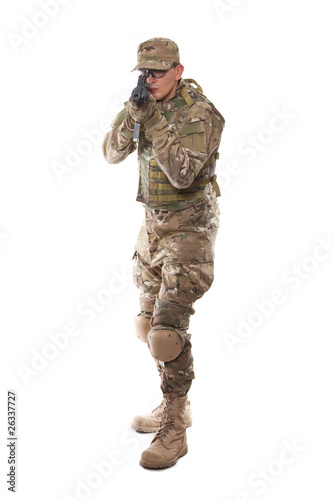 Soldier with rifle