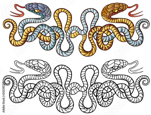 snakes tattoo design