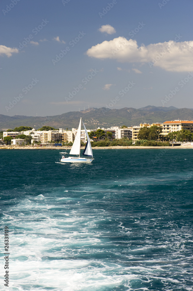 yacht in the mediterranean