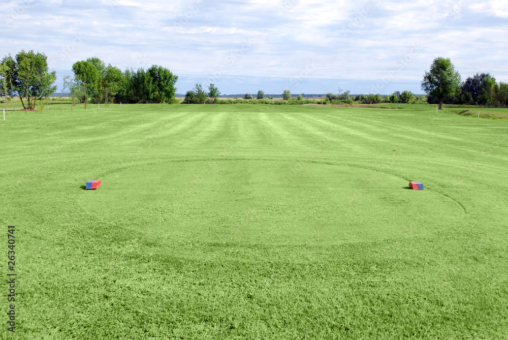 golf field tee area