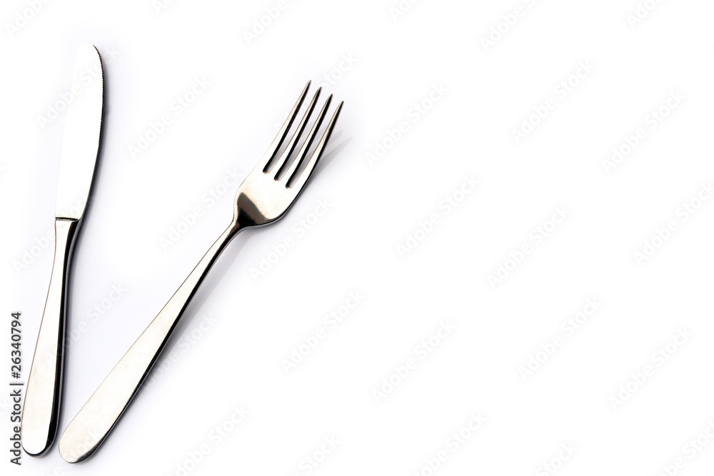 coltello + forchetta a V