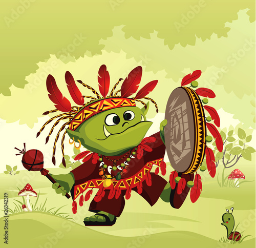 Funny ork shaman