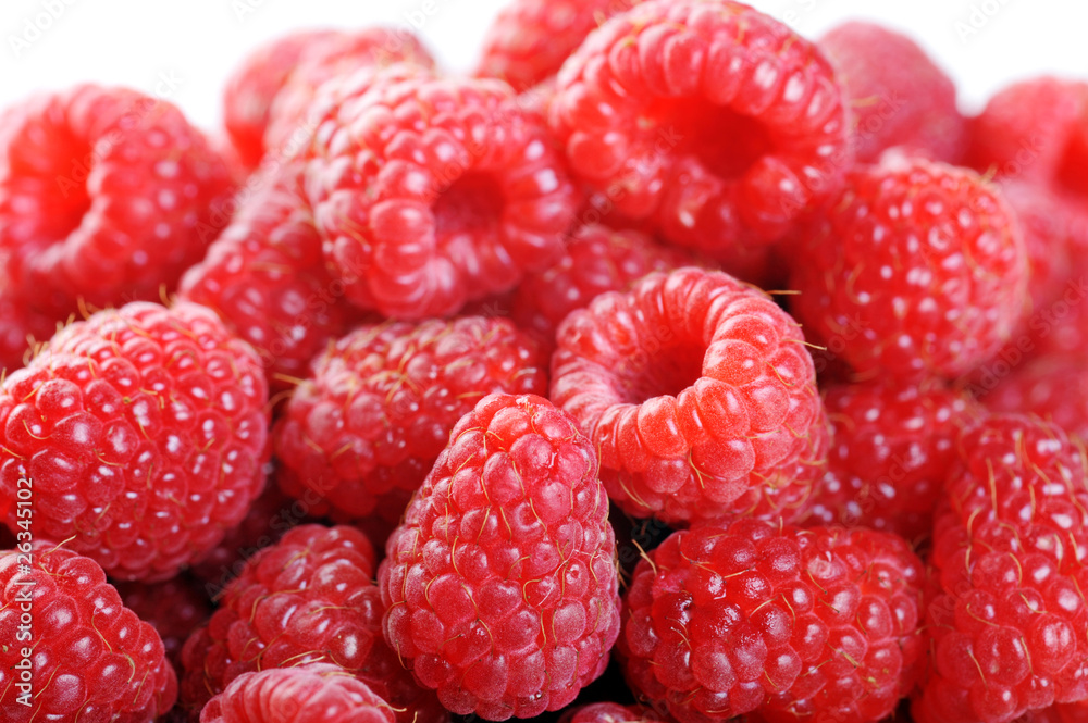 Ripe red raspberries Ripe red raspberries