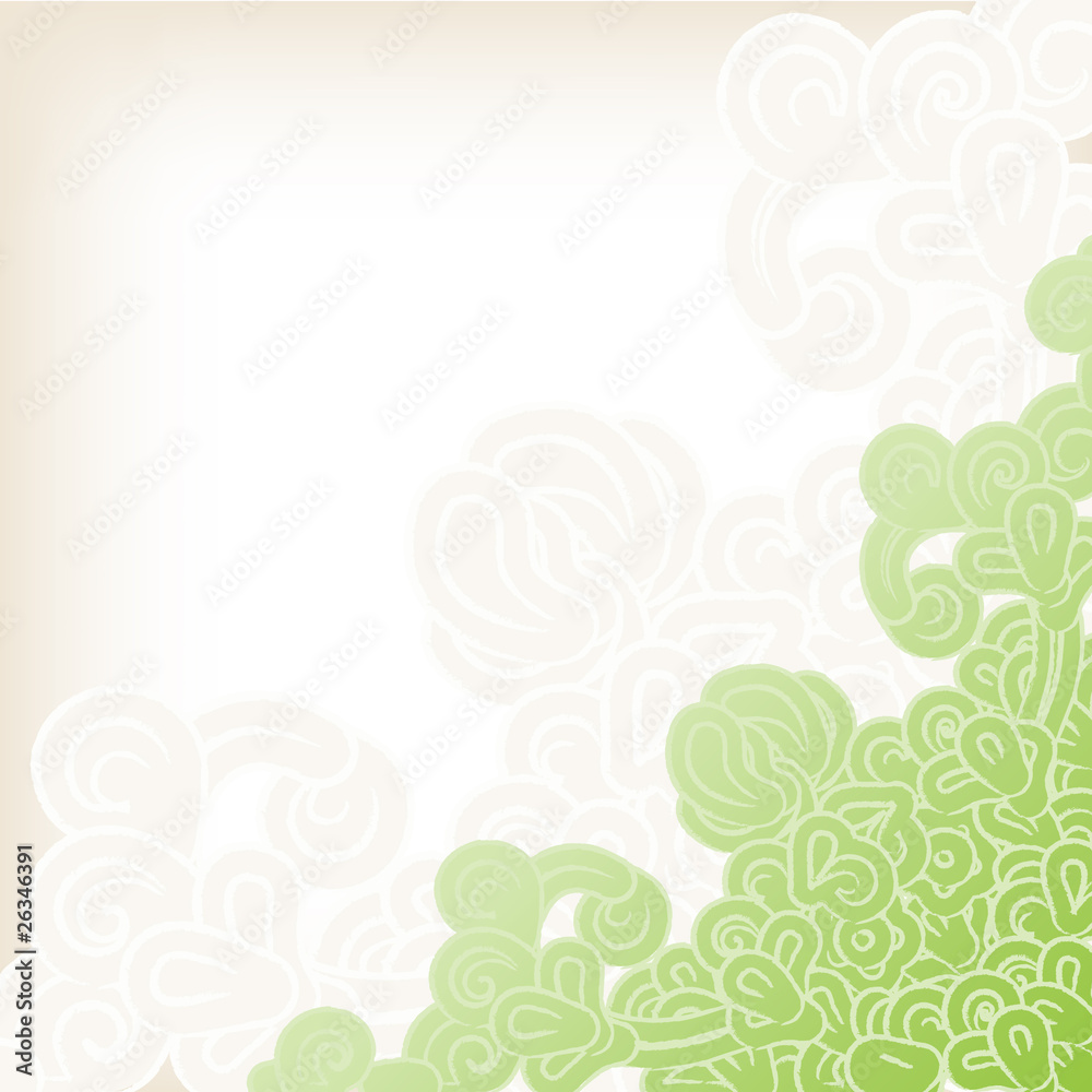 Soft green floral background in grunge style Soft green floral background in grunge style