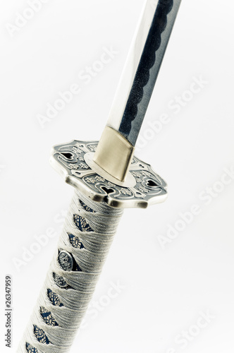 Samurai sword on a white background photo