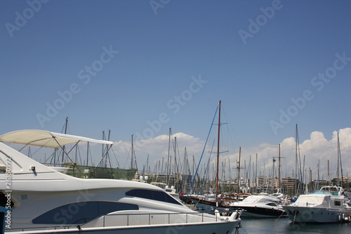 Boats in a Busy Harbour