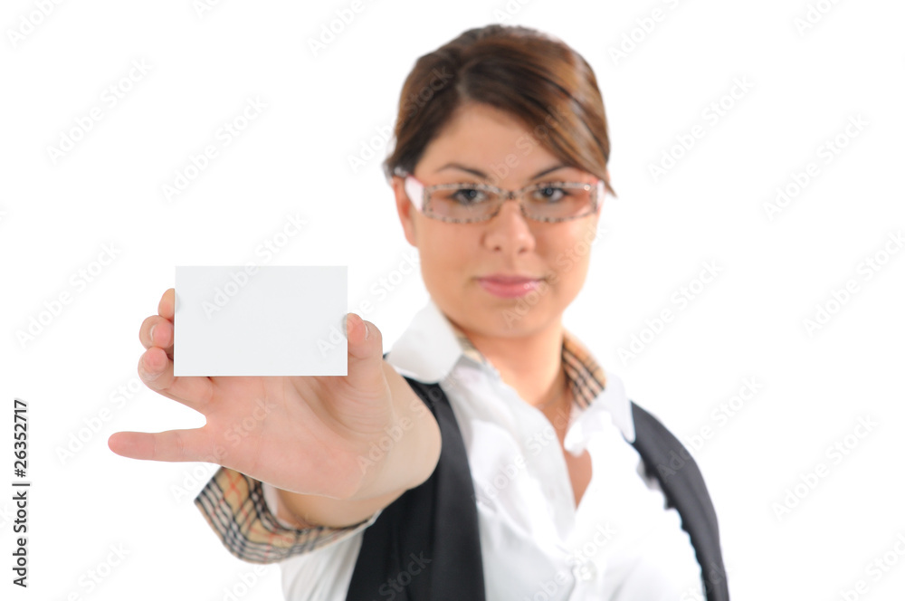Beautiful young business woman on white background Beautiful young business woman on white background