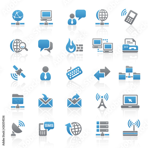 Blue Gray Web  Icons - Internet & Communication - Set 7