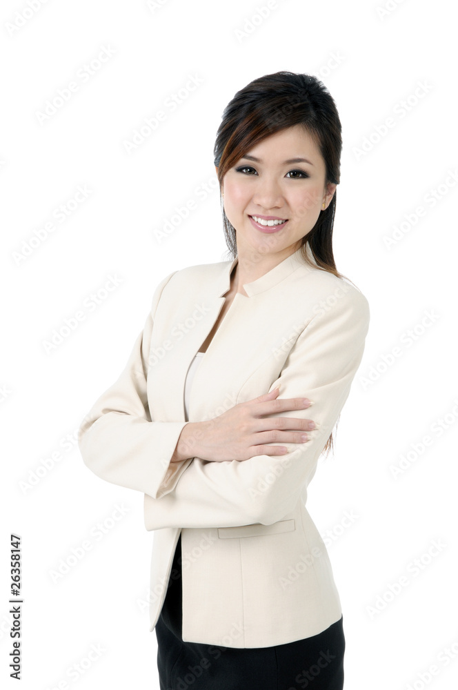 Attractive young businesswoman smiling Attractive young businesswoman smiling