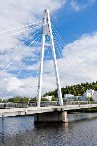Konstfotografi Suspension Bridge in Jyvaskyla, Finland