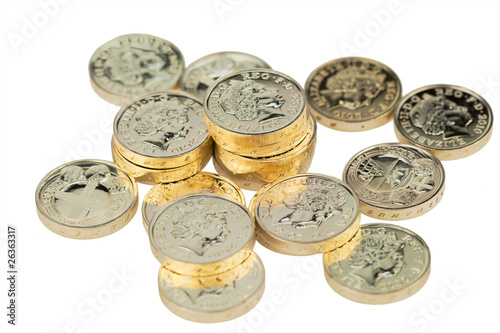 Shiny new one pound coins
