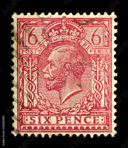 English Used Postage Stamp King George V, circa 1912 to 1924