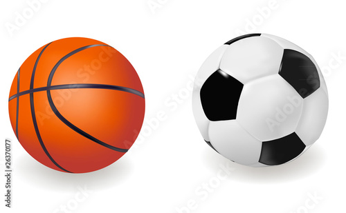 Set of sports balls. Vector illustration.