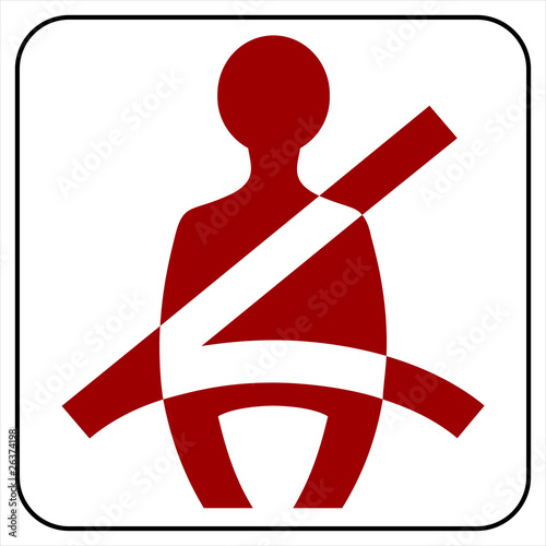 Use your seat belt icon, vector