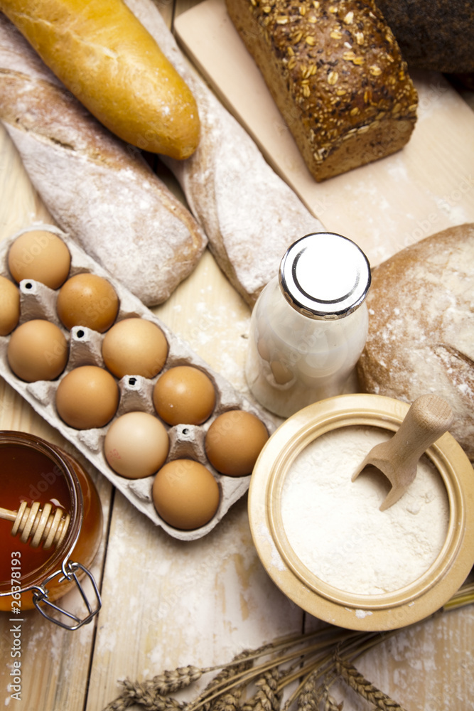 Fototapeta premium Breakfast, Traditional bread