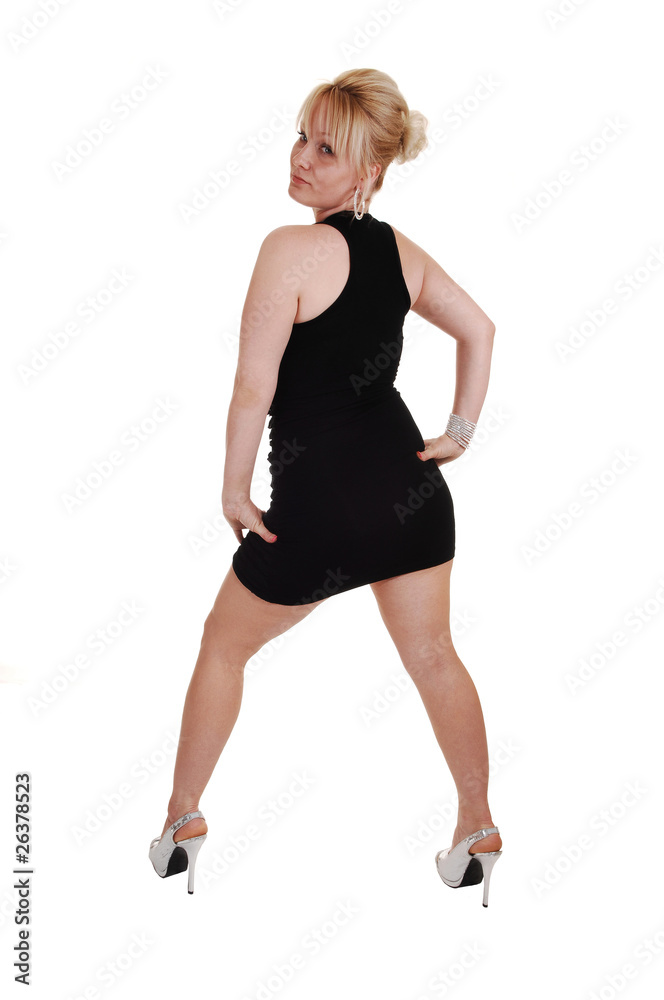 Girl in black dress.