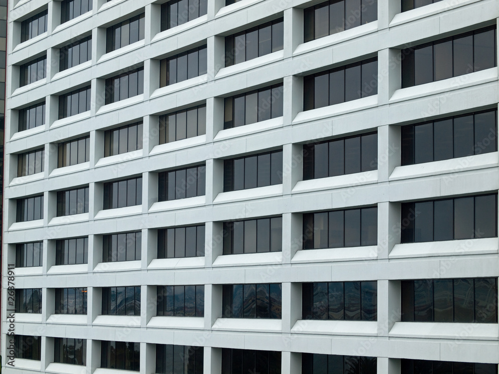 A Highrise Office Building made of Concrete and Glass