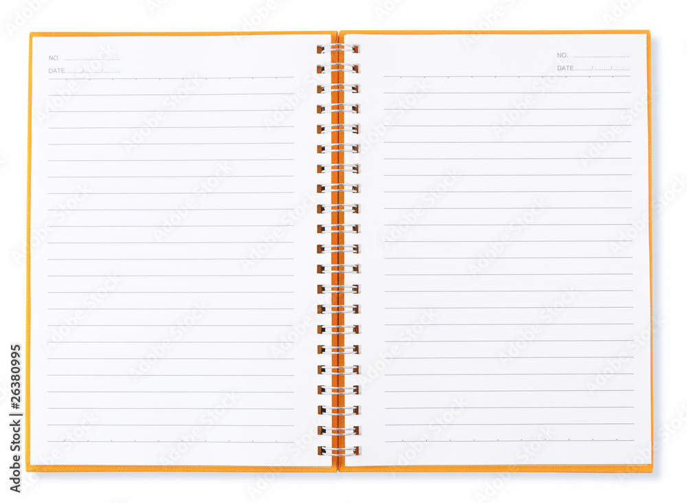 Yellow Cover Of Open Note Book Yellow Cover Of Open Note Book