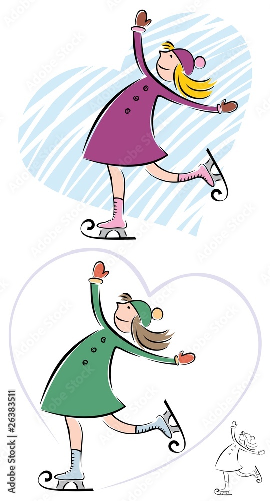 Ice-skating Girl Ice-skating Girl