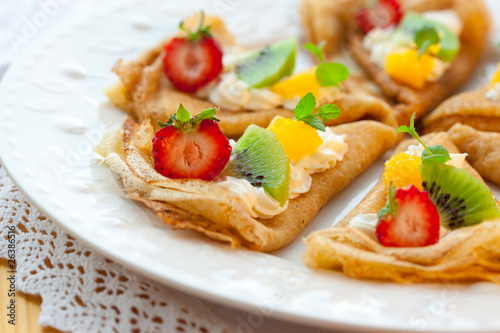 Crepes with fruits