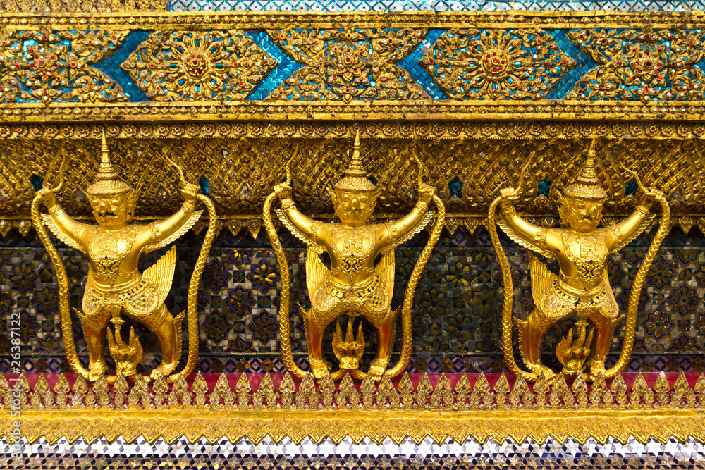 traditional thai style garuda statue