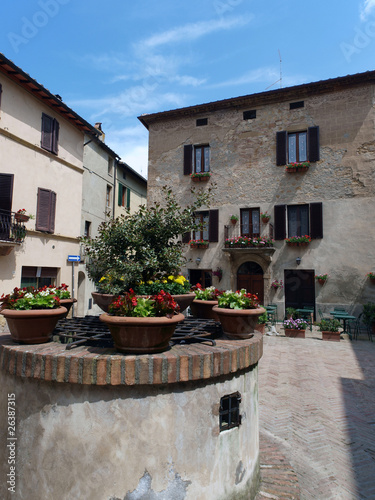 The town of Pienza is a small pearl in the Tuscan countryside. photo