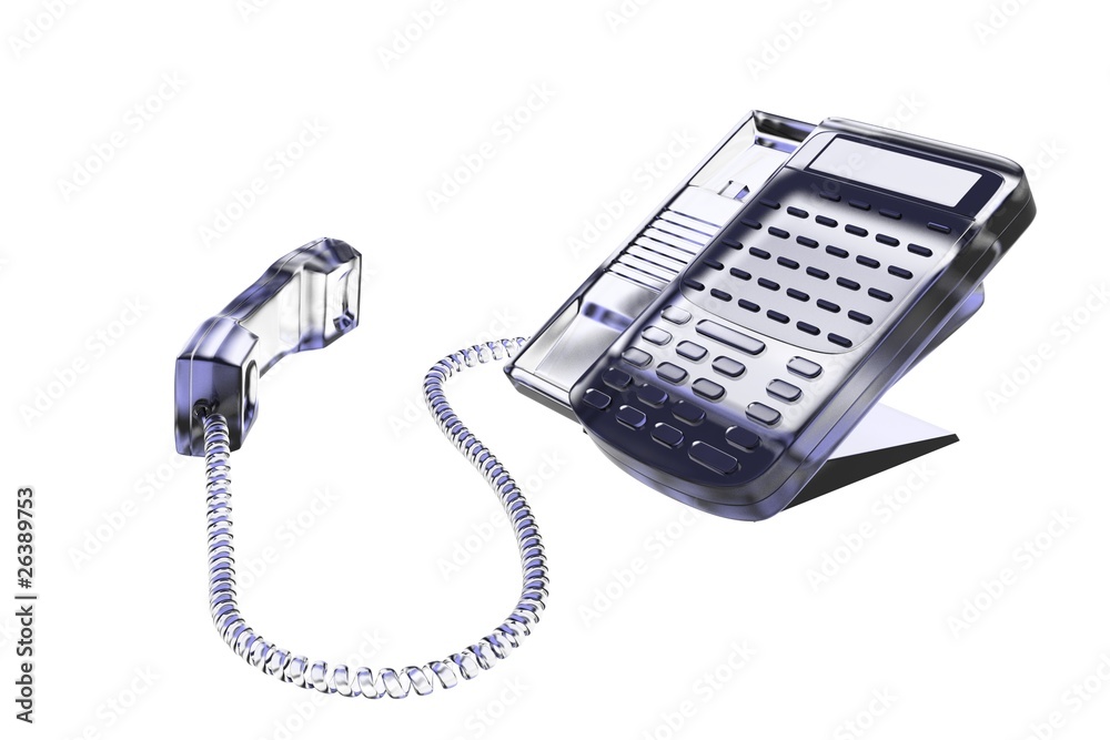 Phone 3D rendered white transparent Phone 3D rendered white transparent