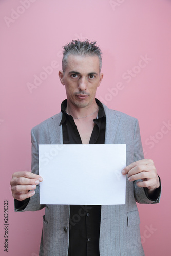 the man with the sign photo