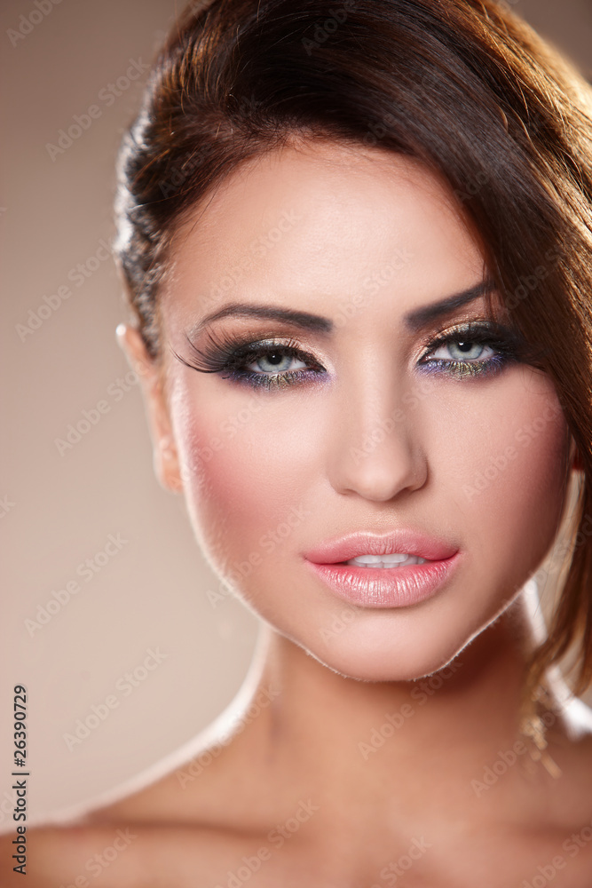 Portrait of beautiful and sexy woman on natural background Portrait of beautiful and sexy woman on natural background