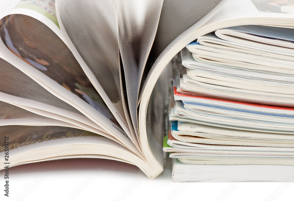 Magazine isolated on white background Magazine isolated on white background