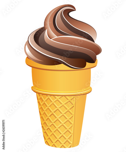 vector chocolate icecream cone