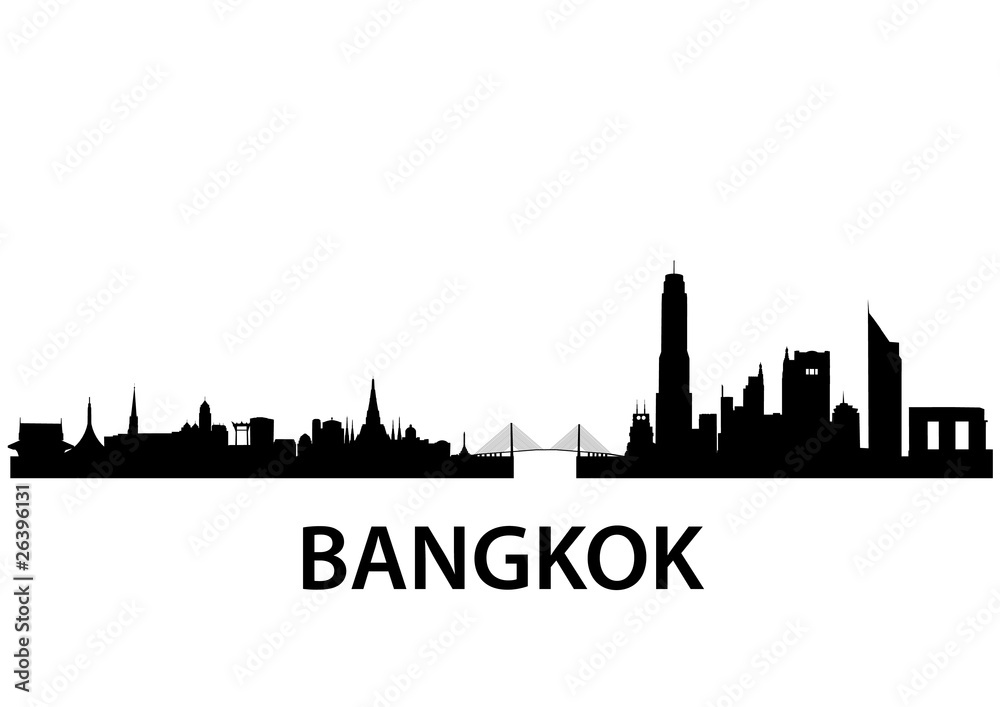 Naklejka premium Bangkok Skyline