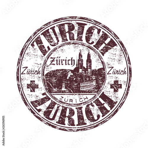Zurich grunge rubber stamp