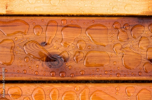 Cedar Deck in rain