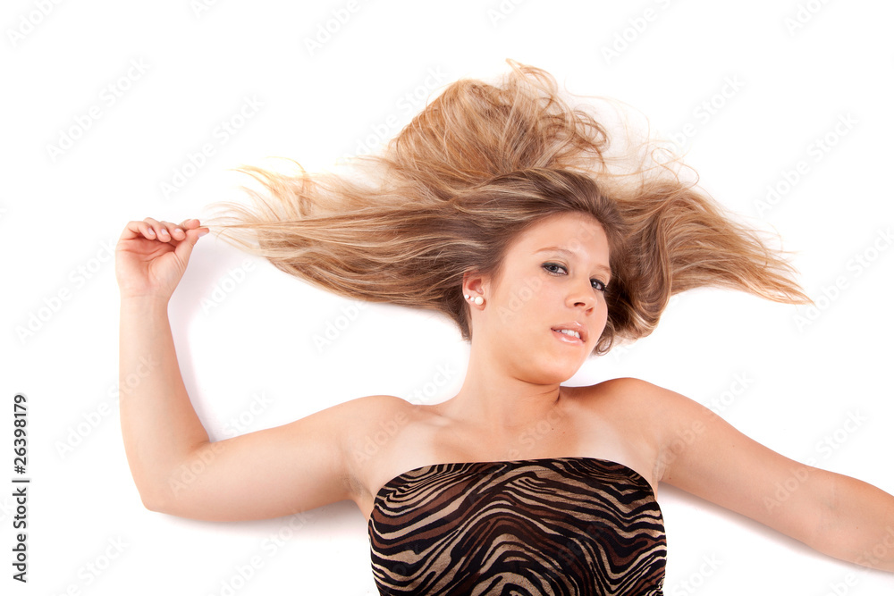 Fototapeta premium Young and beautiful woman posing