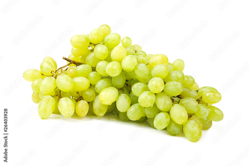 Bunch of white grapes.