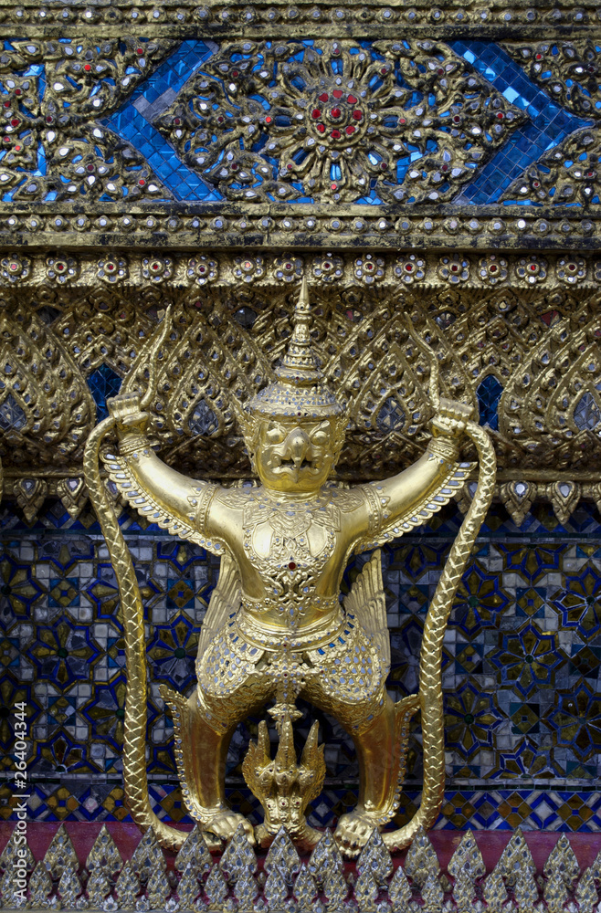 architecture details of The Emerald Buddha temple, Bangkok architecture details of The Emerald Buddha temple, Bangkok