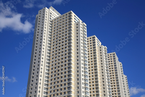 modern typical inhabited many-storeyed house