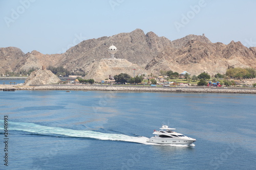 motor boat riding near Qaboss port.