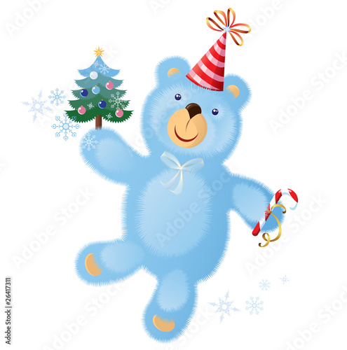 Very soft and fluffy christmas  bear-cub