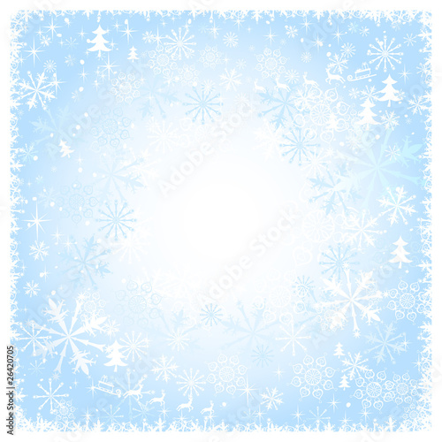Blue snowy  Christmas background