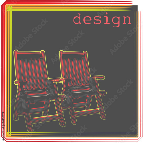 Outdoor chairs illustration