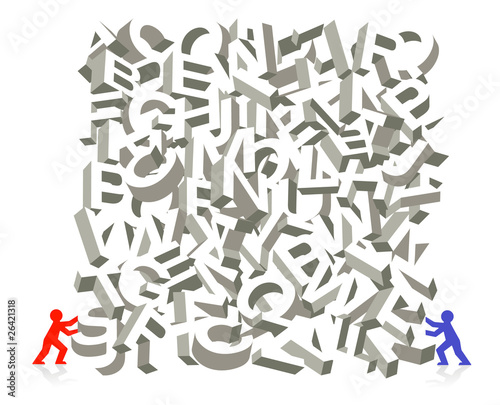 Buchstaben stapeln