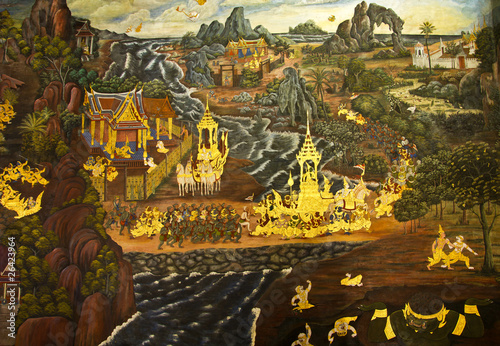 traditional thai style painting